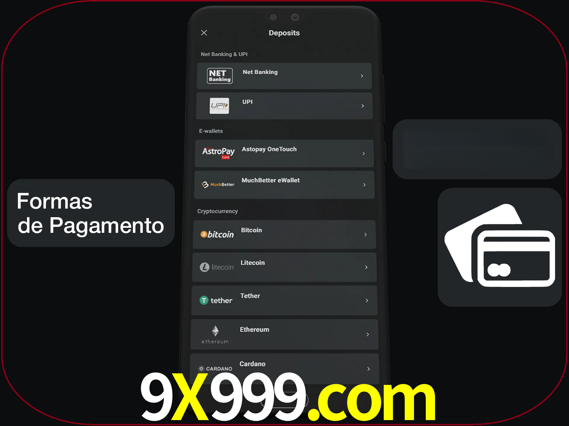 Escolha a forma de pagamento de sua preferência.
